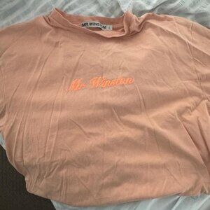 Mr Winston Women's Pink and Orange Tshirts